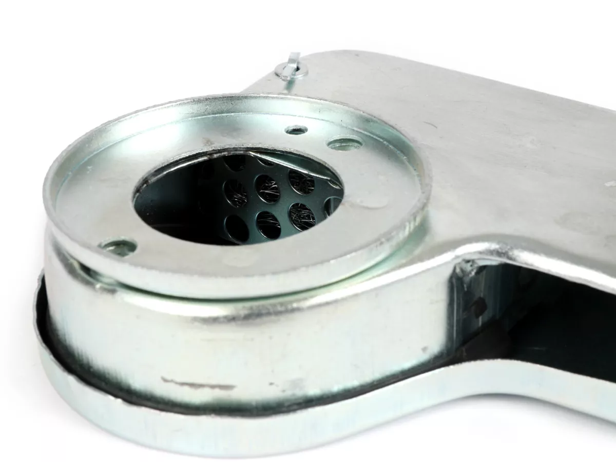 Filtro aria in lamiera adattato -BOLLAG MOTOS Polini CP, tipo SHB- Vespa Wideframe VM1T, VM2T, VN1T, VN2T, VL1T, VL2T, VL3T, VB, VGL1, ACMA