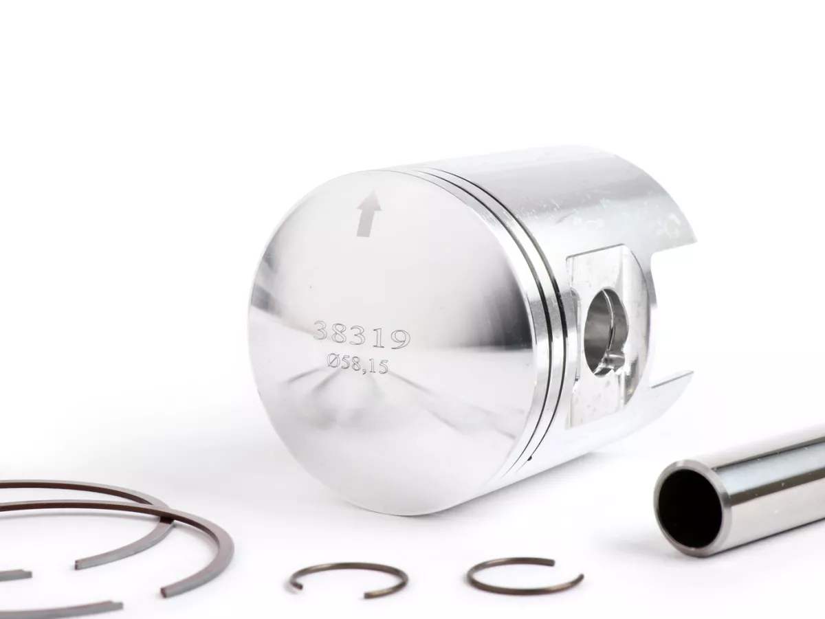 Piston -BOLLAG MOTOS fabriqué par Wössner- Vespa GS150 / GS3 (VS2T, VS3T, VS4T, VS5T) - 58,25mm (6ème surdimensionné)