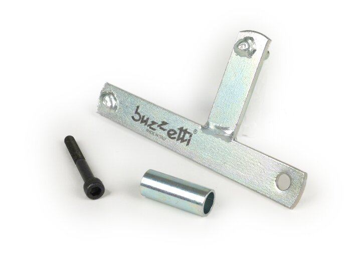 Voorste poeliebeugel -BUZZETTI Ø120mm, Piaggio LEM 4-takt 3V- Vespa Fly 125 3V, Liberty 125 Euro3 3V, Vespa 946 3V, LT125 3V, LX125 3V, Primavera 125 3V, Primavera 125 iGet 3V, Sprint 125