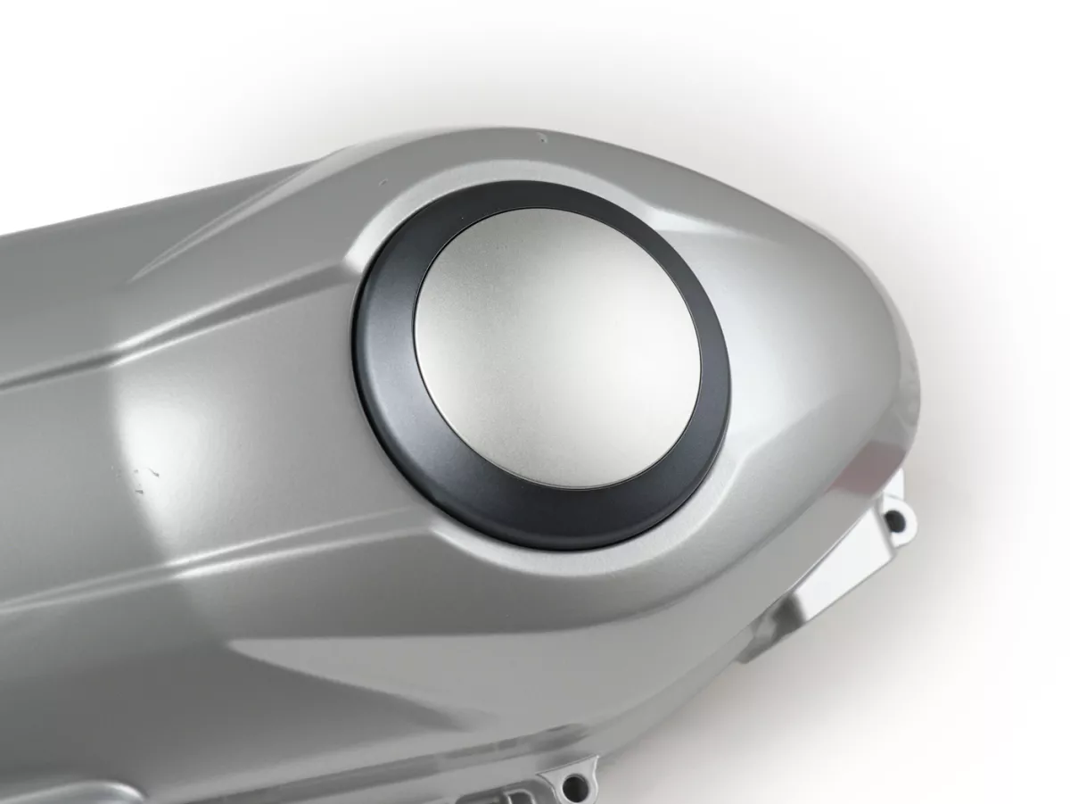 Transmission cover cap -BIKERS, grey- Vespa 946 3V (ZAPM80100, ZAPM80101, ZAPMA7100), Vespa LT 125 3V (RP8M66503, RP8M66603), Vespa LX 125 3V (ZAPM68300), Vespa LX 150 3V (ZAPM68400), Vespa Primavera 125 3V (RP8M82100, RP8M82310, RP8M82821, ZAPM81100, ZAP