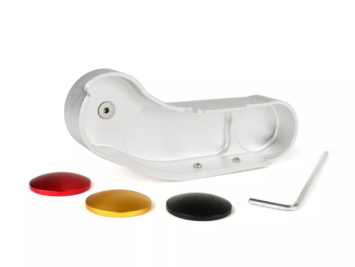 Schwingenabdeckung -BIKERS, gebogene Schwinge, Silbern, rot, gold, schwarz- Vespa GTS 250 (ZAPM45100), Vespa GTS 300 (ZAPM45200, ZAPM45202), Vespa GTS 125 i.e. Super (2014-2016) (ZAPM45300, ZAPM45301), Vespa GTS 300 i.e. Super (2014-2016) (ZAPM45200, ZAPM