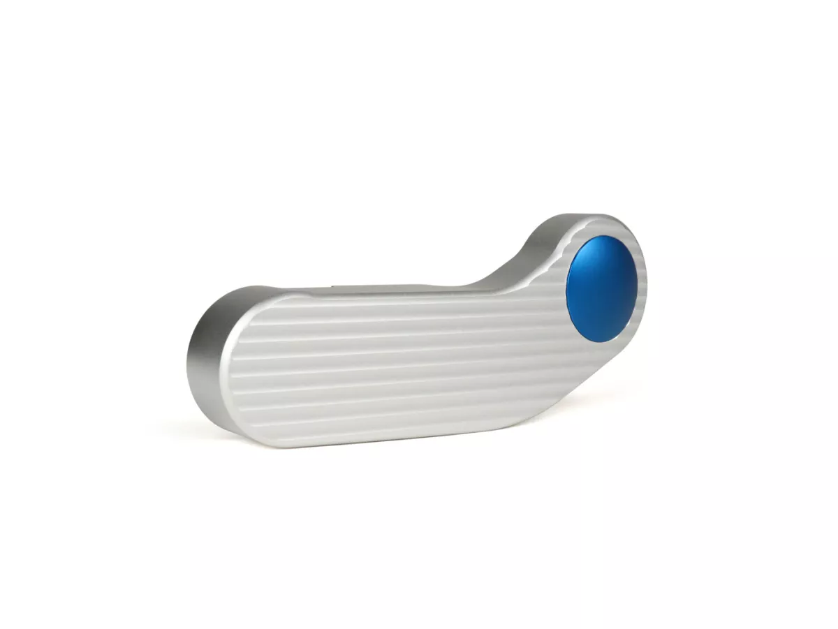 Fork link cover -BIKERS, bent fork link, silver, green, orange, blue- Vespa GTS 250 (ZAPM45100), Vespa GTS 300 (ZAPM45200, ZAPM45202), Vespa GTS 125 i.e. Super (2014-2016) (ZAPM45300, ZAPM45301), Vespa GTS 300 i.e. Super (2014-2016) (ZAPM45200, ZAPM45202)