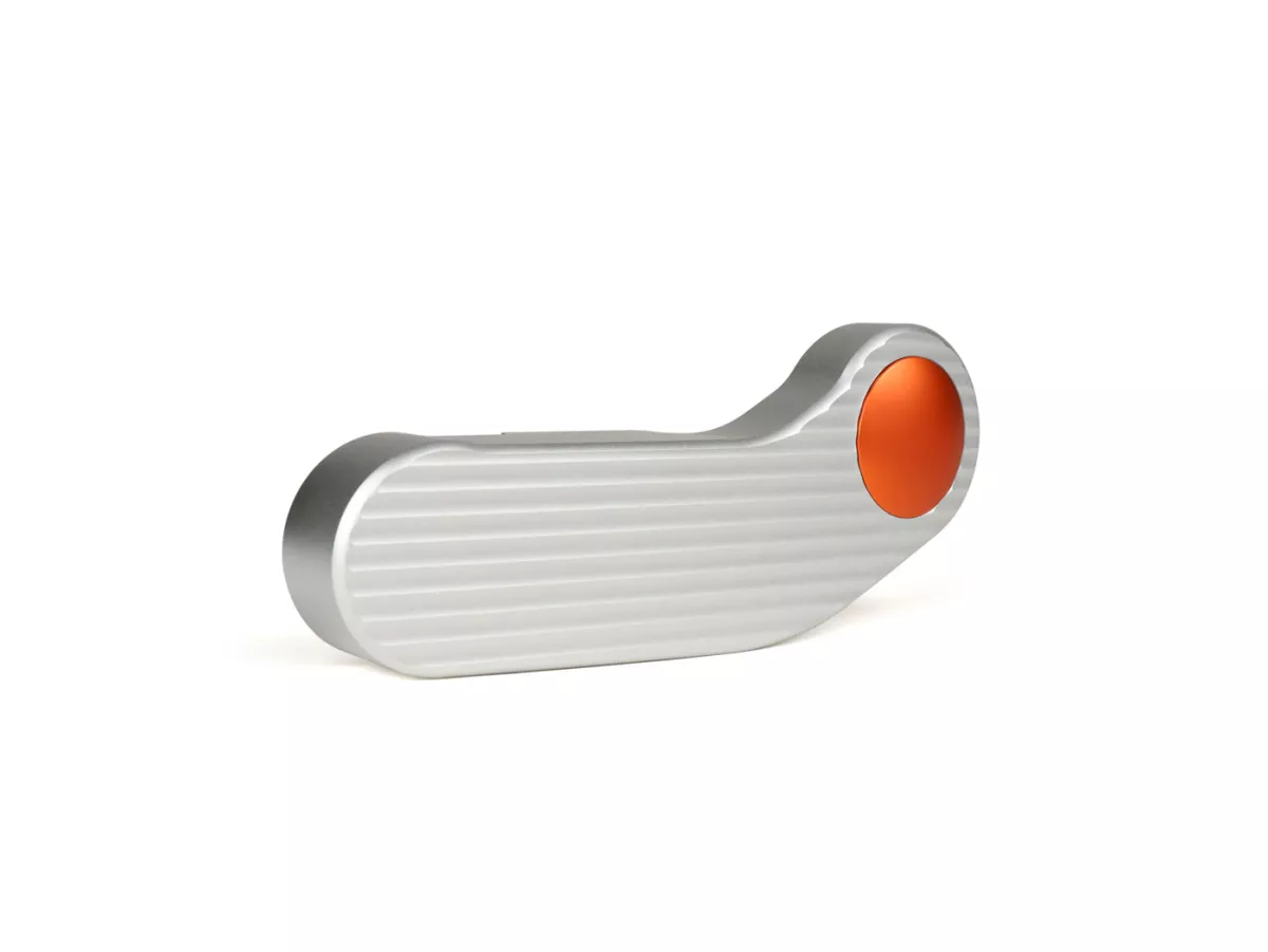 Fork link cover -BIKERS, bent fork link, silver, green, orange, blue- Vespa GTS 250 (ZAPM45100), Vespa GTS 300 (ZAPM45200, ZAPM45202), Vespa GTS 125 i.e. Super (2014-2016) (ZAPM45300, ZAPM45301), Vespa GTS 300 i.e. Super (2014-2016) (ZAPM45200, ZAPM45202)