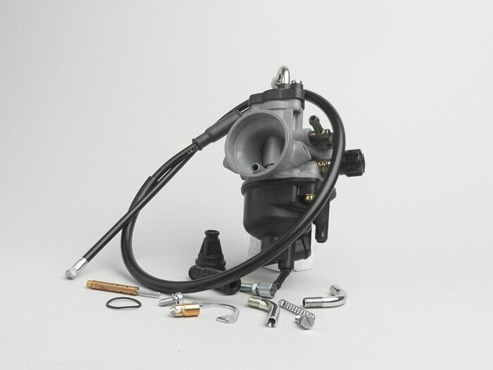 Carburatore -DELLORTO 20,5mm PHVB ED- predisposto per starter elettrico - incl. kit starter a cavo (HD=82, ND=50, MR=212 + 260FU, NA=M6 + W22, SL=40) - AW=28mm