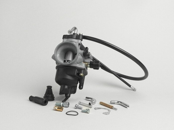 Carburatore -DELLORTO 20,5mm PHVB ED- predisposto per starter elettrico - incl. kit starter a cavo (HD=82, ND=50, MR=212 + 260FU, NA=M6 + W22, SL=40) - AW=28mm