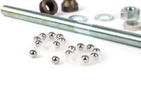 Voorwielas incl. kegels, lagers en moeren -CIF Ø11mm, L=200mm- Piaggio Ciao, SI FL2, Boss, Grillo, Superbravo