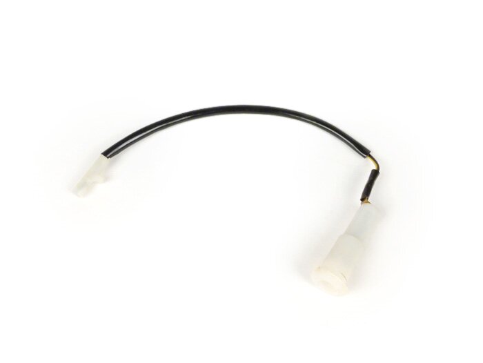 Indikatorplugganslutning -LML- Vespa PX80, PX125, PX150, PX200- sidokåpor med inre lås - Ø12,8mm, med kabel, anslutningsplugg 2mm (rund, hona) - vänster