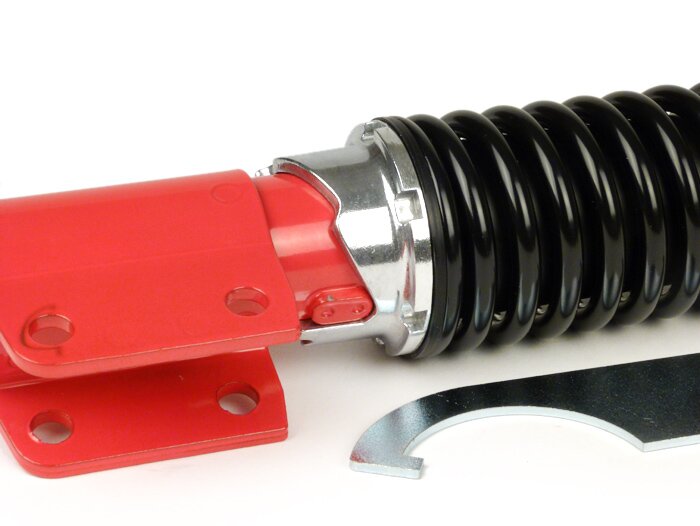 Shock absorber front -CIF 255mm, adjustable- Vespa PX80, PX125, PX150, PX200, T5 125cc - red