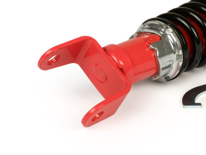 Amortisseur arrière -CIF 330mm, réglable- Vespa PX80, PX125, PX150, PX200, T5 125cc, Rally180, Rally200, Sprint150, GT125, GTR125, TS125, V50, PV, ET3 - rouge