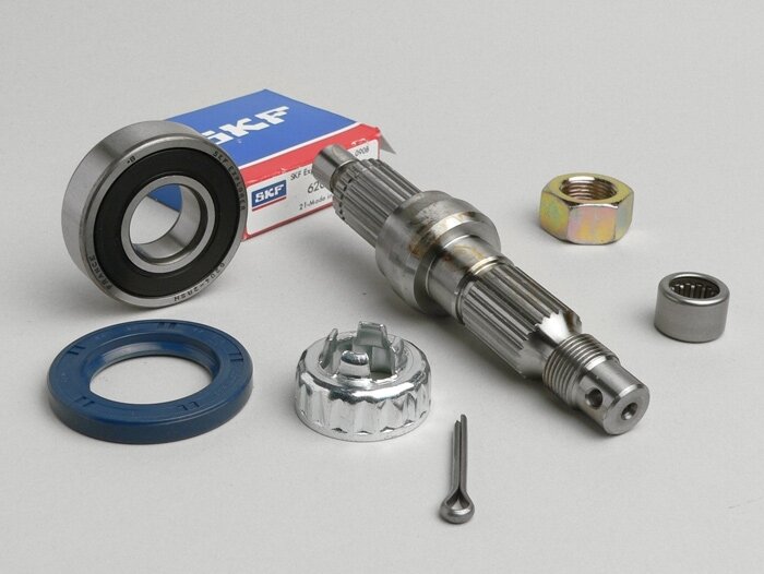 Rear wheel axle set -OEM QUALITY- Piaggio 50-80cc 2-stroke - Ø 12 mm, 126mm