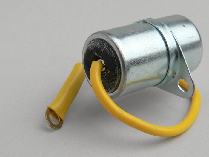 Condensador -EFFE, Ø=20mm, h=31mm, µF 0,32, 1-hilo- Vespa V50 N, V50 L, V50 R, V50 Special, V90, 90 SS, PV125