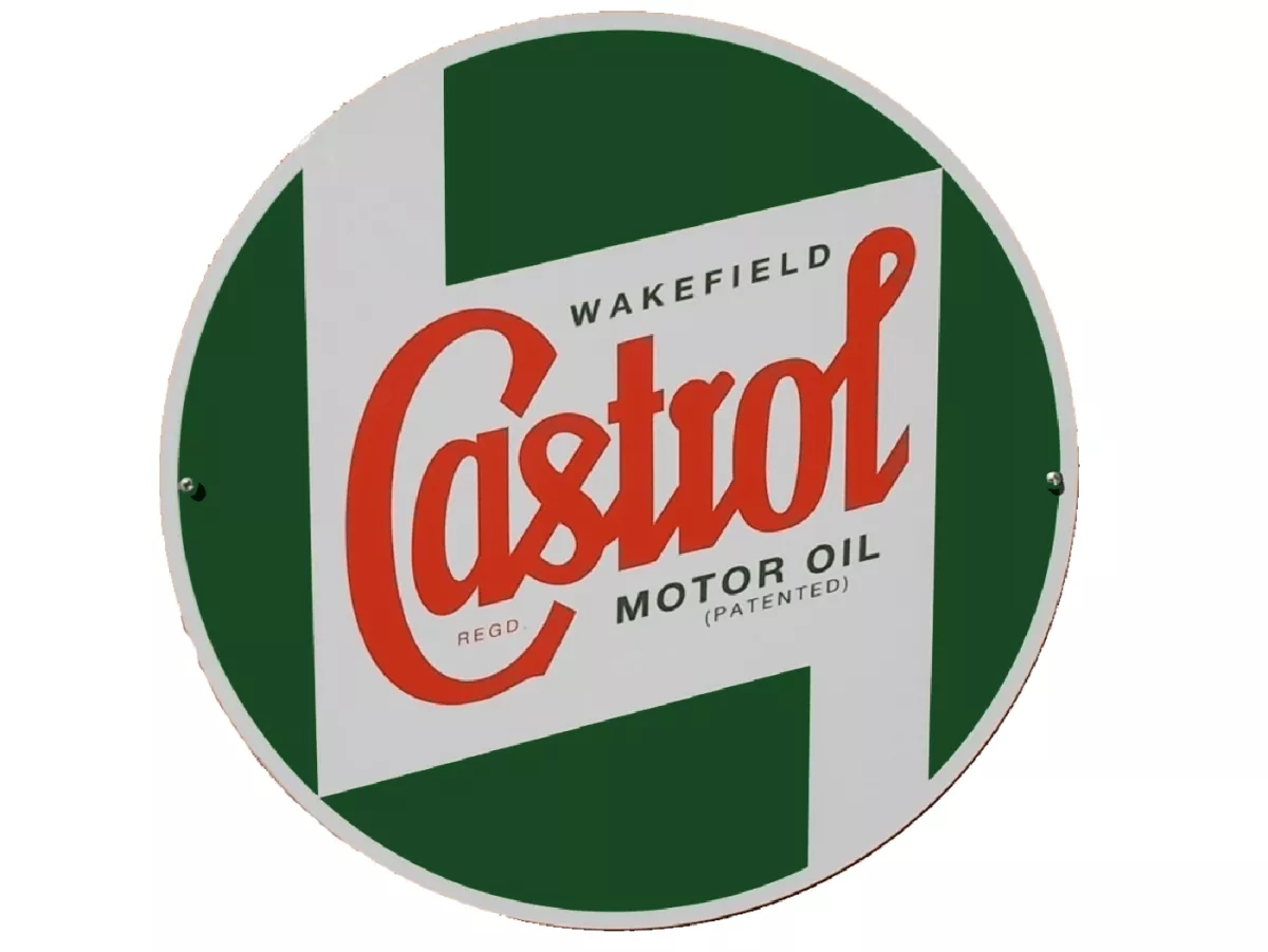 Letrero esmaltado -CASTROL, Classic- Ø=40cm