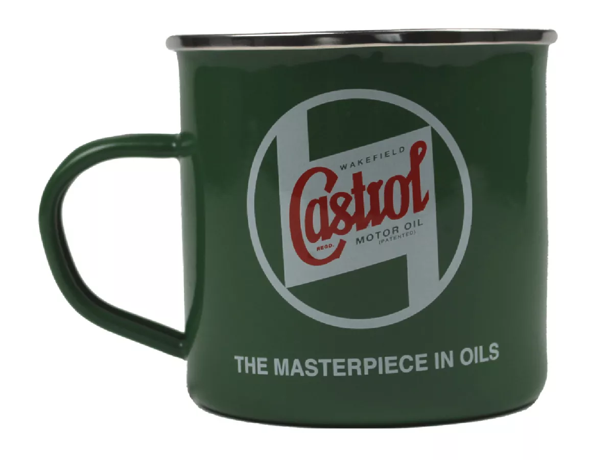 Mok - geëmailleerde mok -CASTROL, Classic- Ø=9cm x 9cm, 568ml