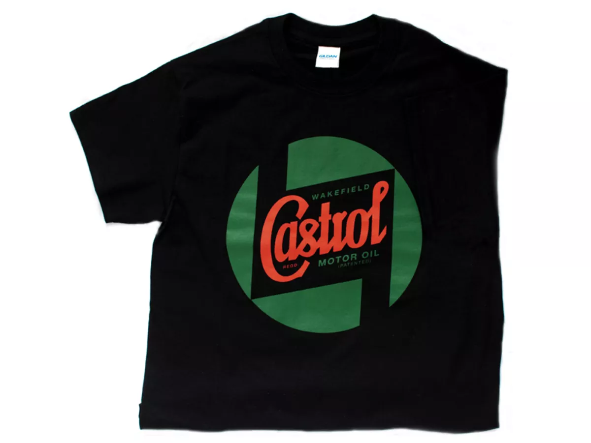 T-shirt -CASTROL, Classic- svart - S