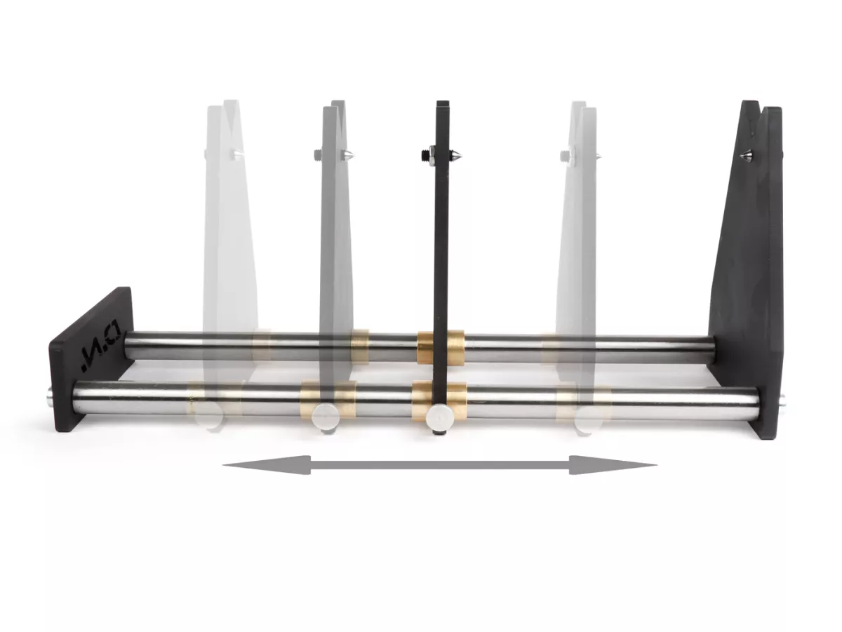 Soporte de equilibrado incl. relojes comparadores -D.N. Performance CAT350- para medir la concentricidad de cigüeñales (motores de 2 y 4 tiempos / 1 y 2 cilindros)