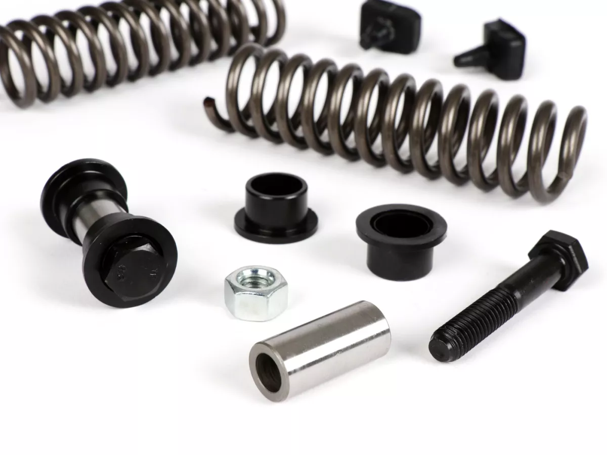 Kit de mantenimiento soporte eje -CIF- Piaggio Ciao PX incl. tornillos, casquillos, muelles, topes de goma