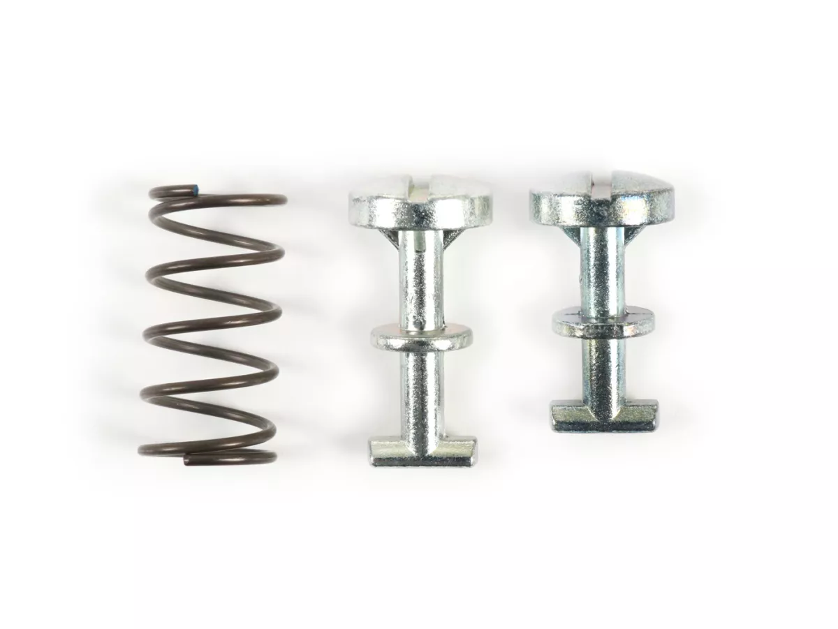 Retainers and springs for lateral cover -CIF, (4x long, 2x short)- Piaggio Ciao PX
