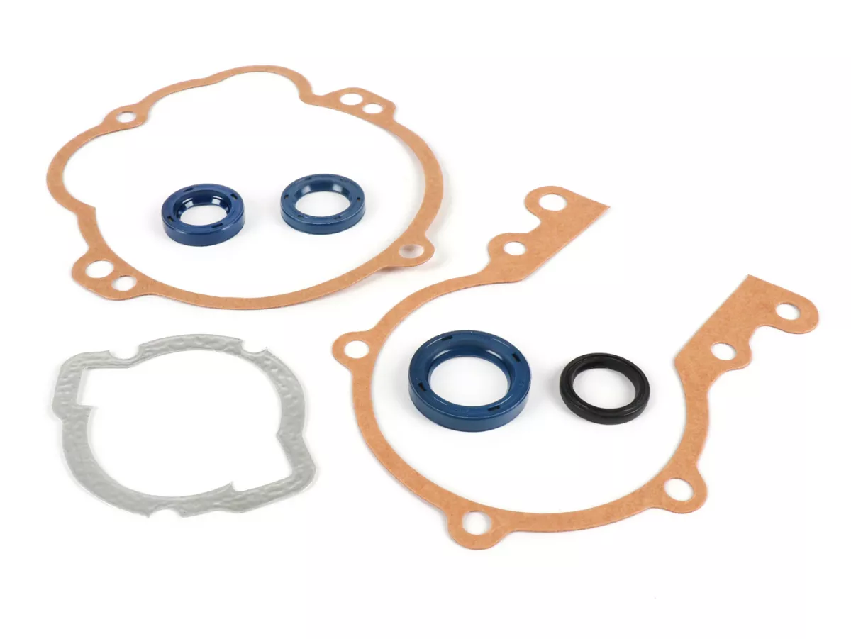 Motorpakkingset incl. asafdichtingen -CIF- Piaggio Ciao, Bravo, SI - voertuigen met mono-aandrijving
