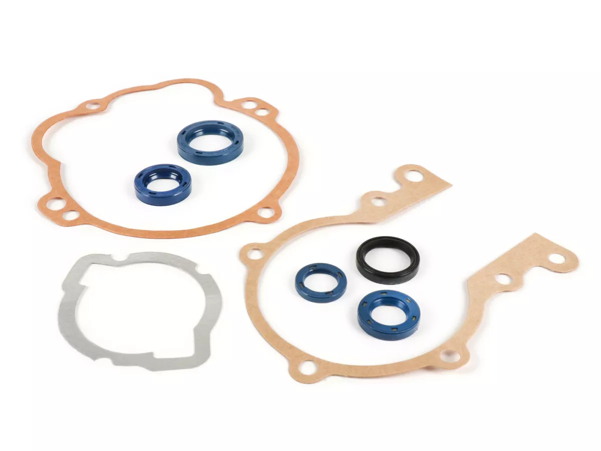 Motorpakkingset incl. asafdichtingen -CIF- Piaggio Ciao, Bravo, SI - voertuigen met variator
