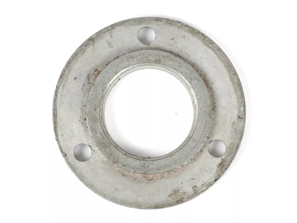 Plaque de maintien et support de spy de vilebrequin côté transmission -CASA LAMBRETTA- Lambretta J 50, J 50 De Luxe, J 50 Special, J 100 Cento, J 125 (3 Gang), Lui 50 C/CL