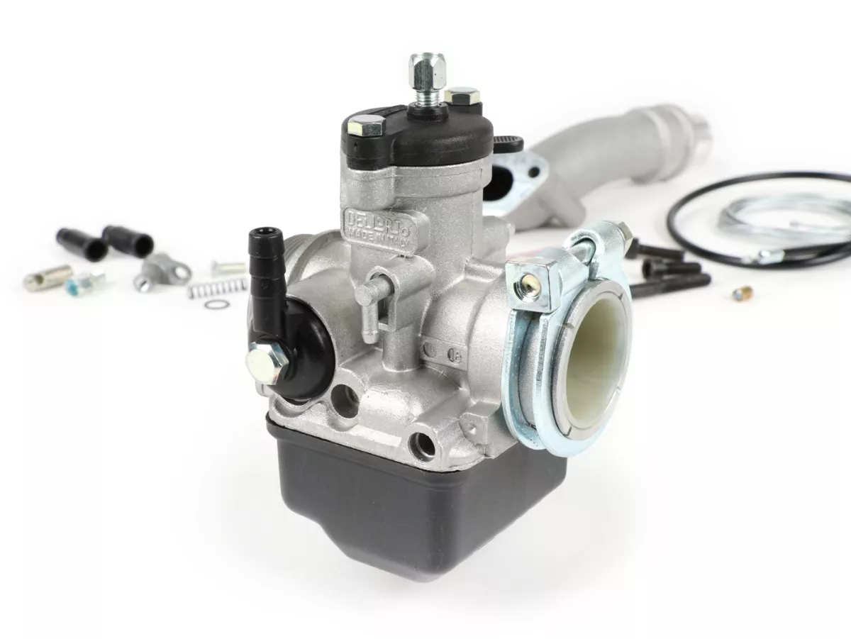 Kit carburateur -POLINI 3 goujons, 24mm Dellorto PHBL, admission rotative- Vespa PK XL