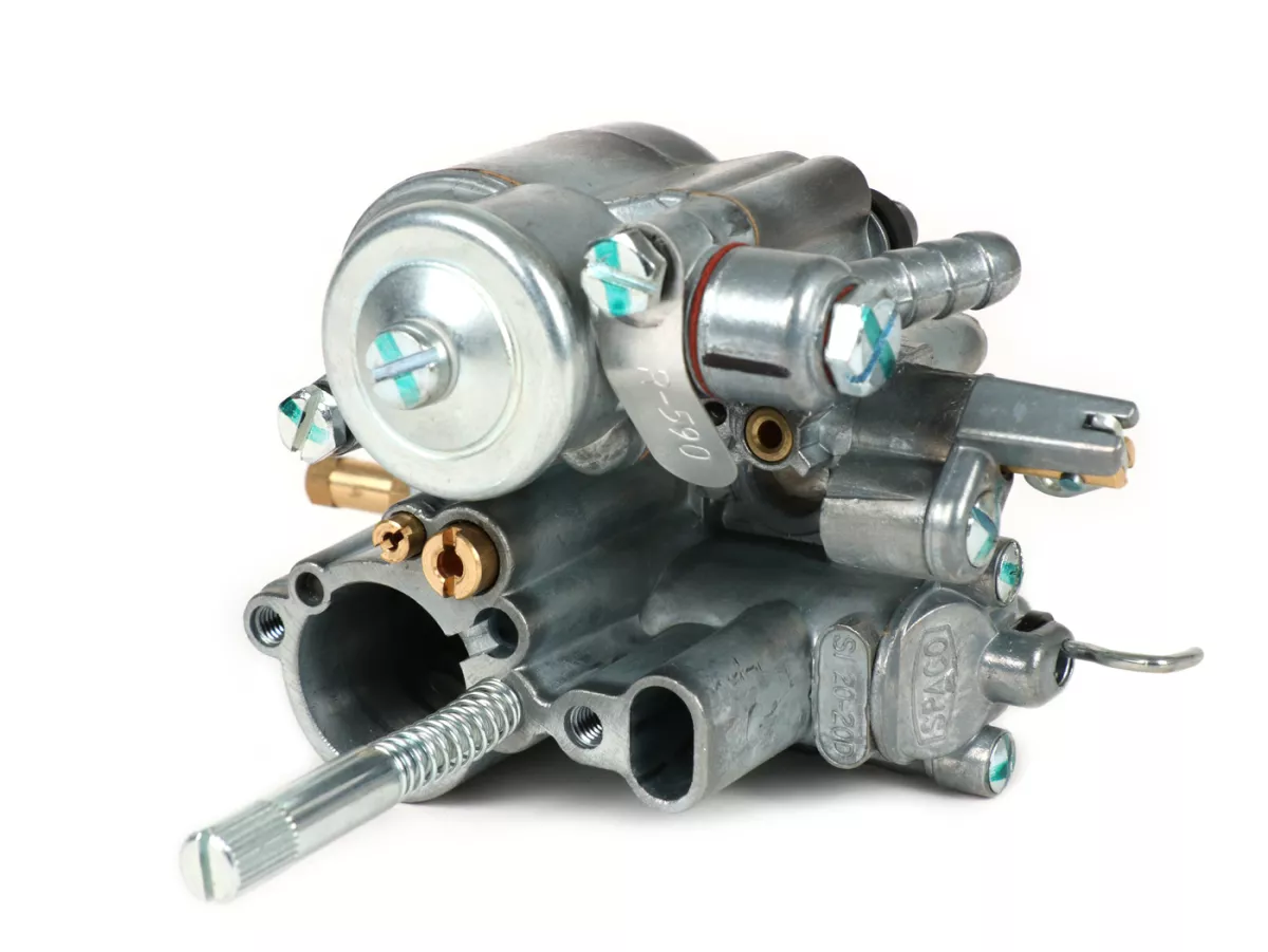 Förgasare -DELLORTO / SPACO SI20/20D- Vespa PX125, PX150 (1984-1999, typ med katalysator/separat smörjning) - COD 590