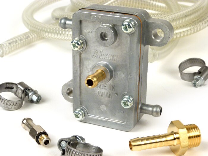 Benzinepompset -MIKUNI- Debiet 14 l/u - Type spiraalversterkte Toyox-slang