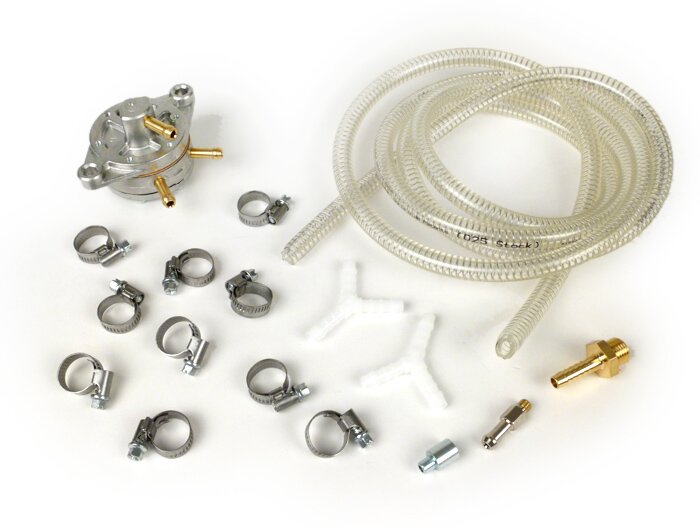 Benzinepompset -MIKUNI- Debiet 20 l/u - Type spiraalversterkte Toyox-slang