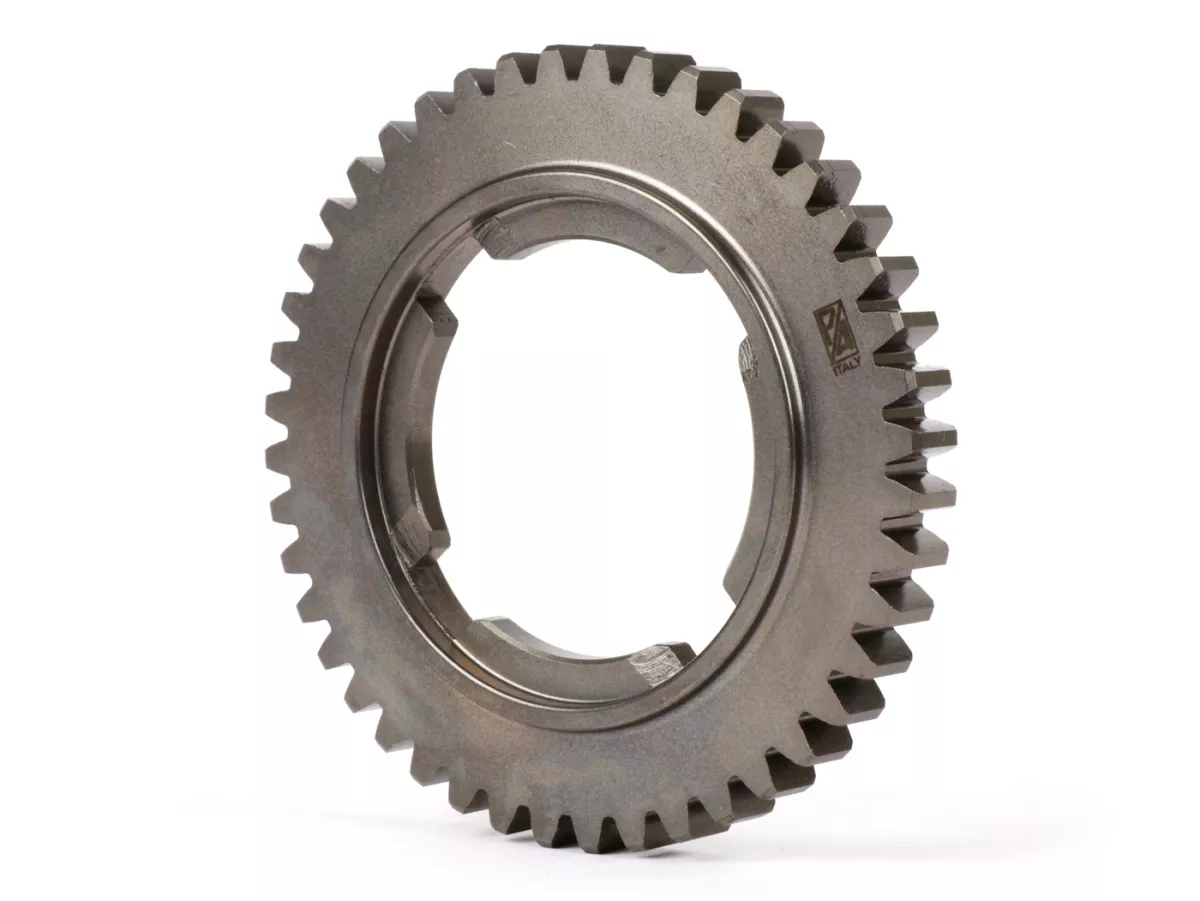 Pignon 4ème vitesse -QUALITÉ OEM- Vespa GT125/GTR125 (VNL2T), TS125 (VNL3T), GL150 (VLA1T), Sprint150 / Sprint Veloce, P125X (VNL1T -146313), P150S (VBX1T -169035), P150X (VLX1T -264564) - également comme quatrième vitesse courte pour VBB1T, VBB2T et VNB6