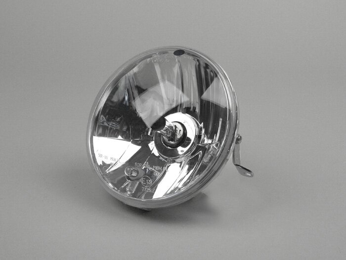 Headlight -PIAGGIO Ø=146mm- Vespa PX EFL (since 2001) - H4, clear glass, left hand traffic