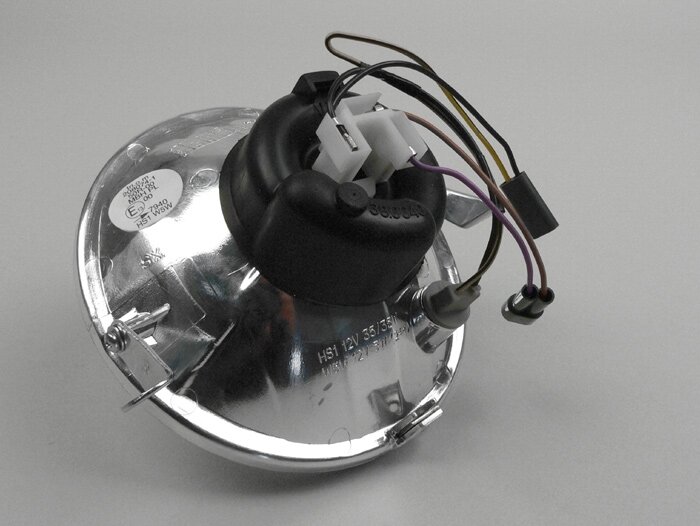 Headlight -PIAGGIO Ø=146mm- Vespa PX EFL (since 2001) - H4, clear glass, left hand traffic