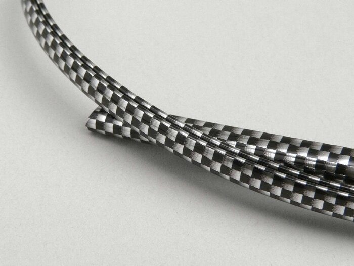 Leg shield beading -UNIVERSAL- 1000mm - carbon look