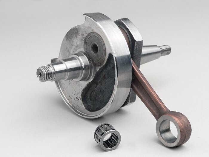 Crankshaft -MAZZUCCHELLI Standard (rotary valve)- Vespa V50, PK50 S (Ø 19mm cone)