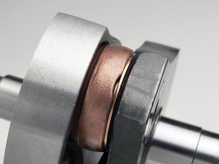 Crankshaft -MAZZUCCHELLI Standard (rotary slider)- Vespa PV125, ET3 125, PK80 S, PK125 S (Ø 19mm cone)