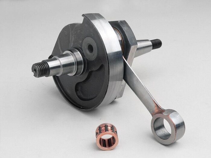 Crankshaft -MAZZUCCHELLI Racing (rotary slider)- Vespa V50, PK50 S (Ø 19mm cone)