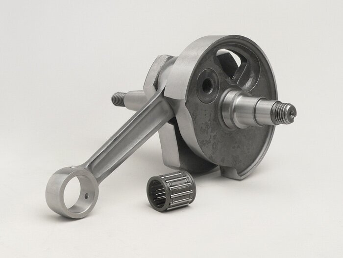 Crankshaft -MAZZUCCHELLI Racing (rotary slider)- Vespa PV125, ET3 125, PK80 S, PK125 S (Ø 19mm cone)