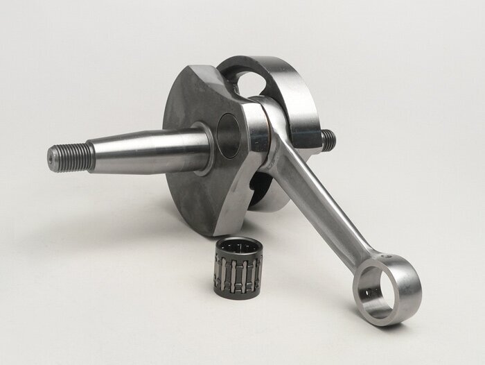 Vevaxel -MAZZUCCHELLI Racing (roterande ventil), 51 mm slaglängd, 97 mm vevstake- Omvandlingsaxel Vespa PK50 XL/XL2 till 125 cc (Ø 20 mm kon).