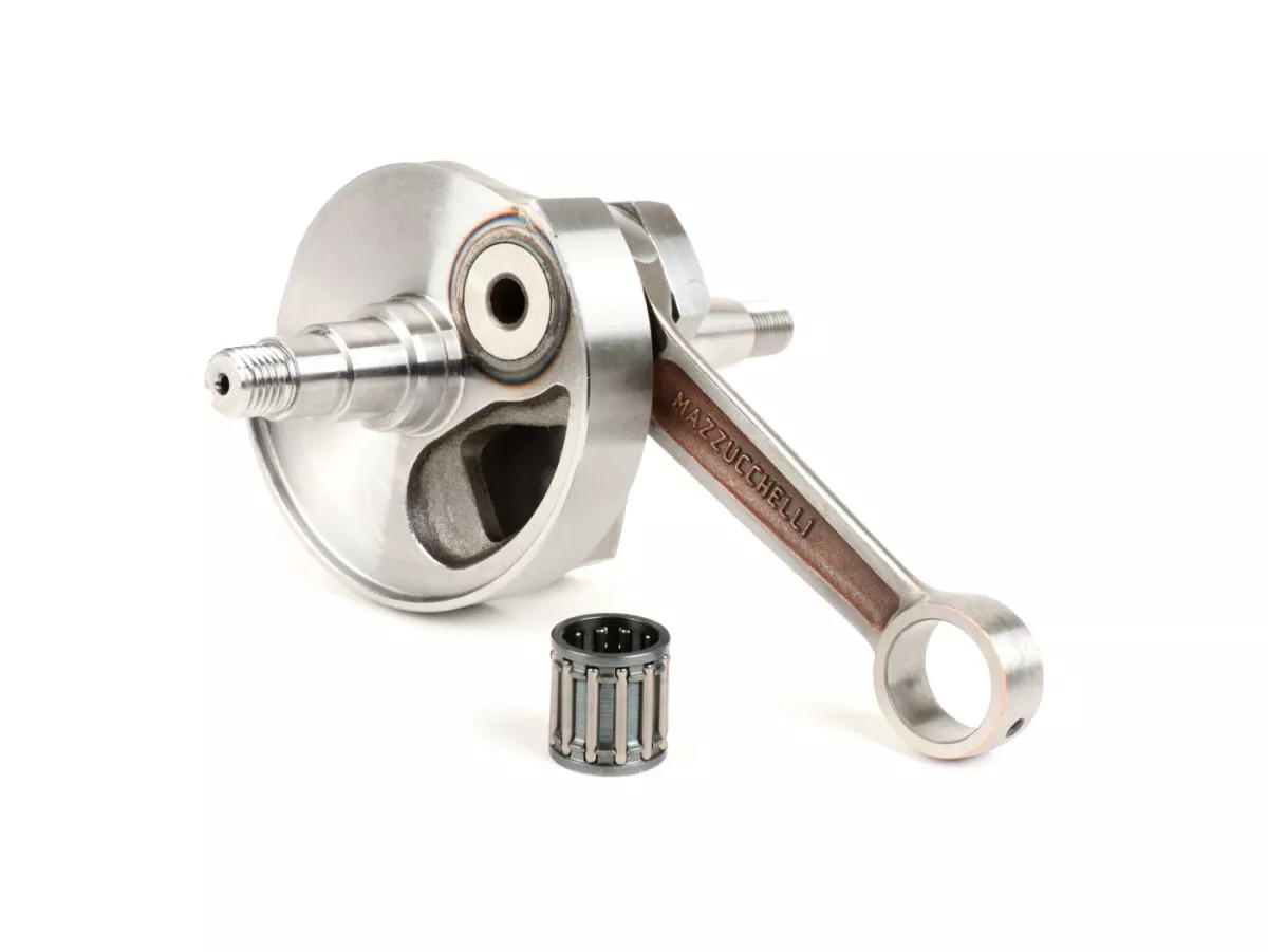 Crankshaft -MAZZUCCHELLI RACING (rotary valve), Super Competizione, 51mm stroke, 97mm connecting rod- Vespa PK125 XL2, PK125 ETS (Ø 24mm cone)