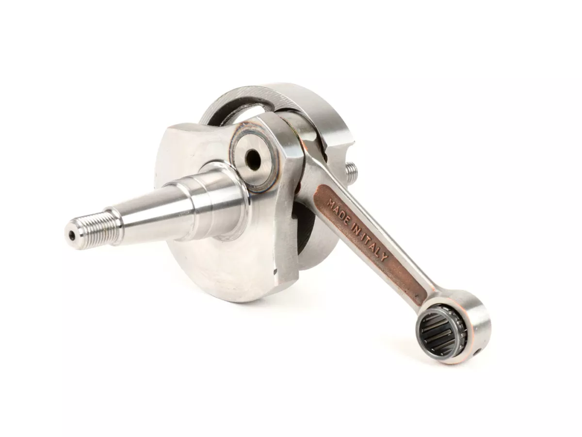 Crankshaft -MAZZUCCHELLI RACING (rotary valve), Super Competizione, 51mm stroke, 97mm connecting rod- Vespa PK125 XL2, PK125 ETS (Ø 24mm cone)