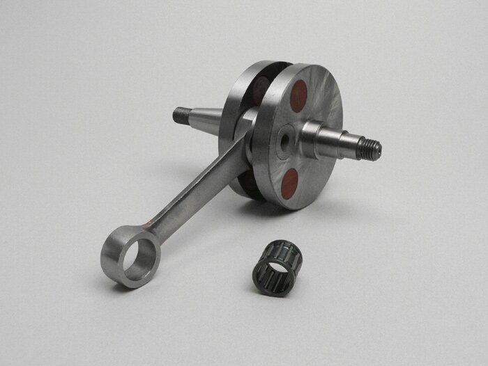 Crankshaft -MAZZUCCHELLI RACING (for diaphragm intake) full cheek 54mm stroke, 105mm connecting rod- Vespa PK125 XL2, PK125 ETS (Ø 24mm cone)