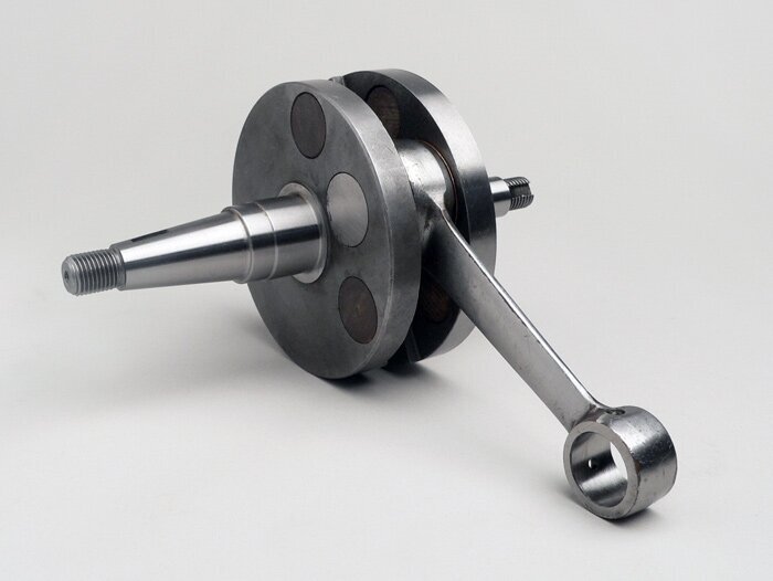 Crankshaft -MAZZUCCHELLI RACING (for diaphragm intake) full cheek (57mm)- Vespa PX125, PX150