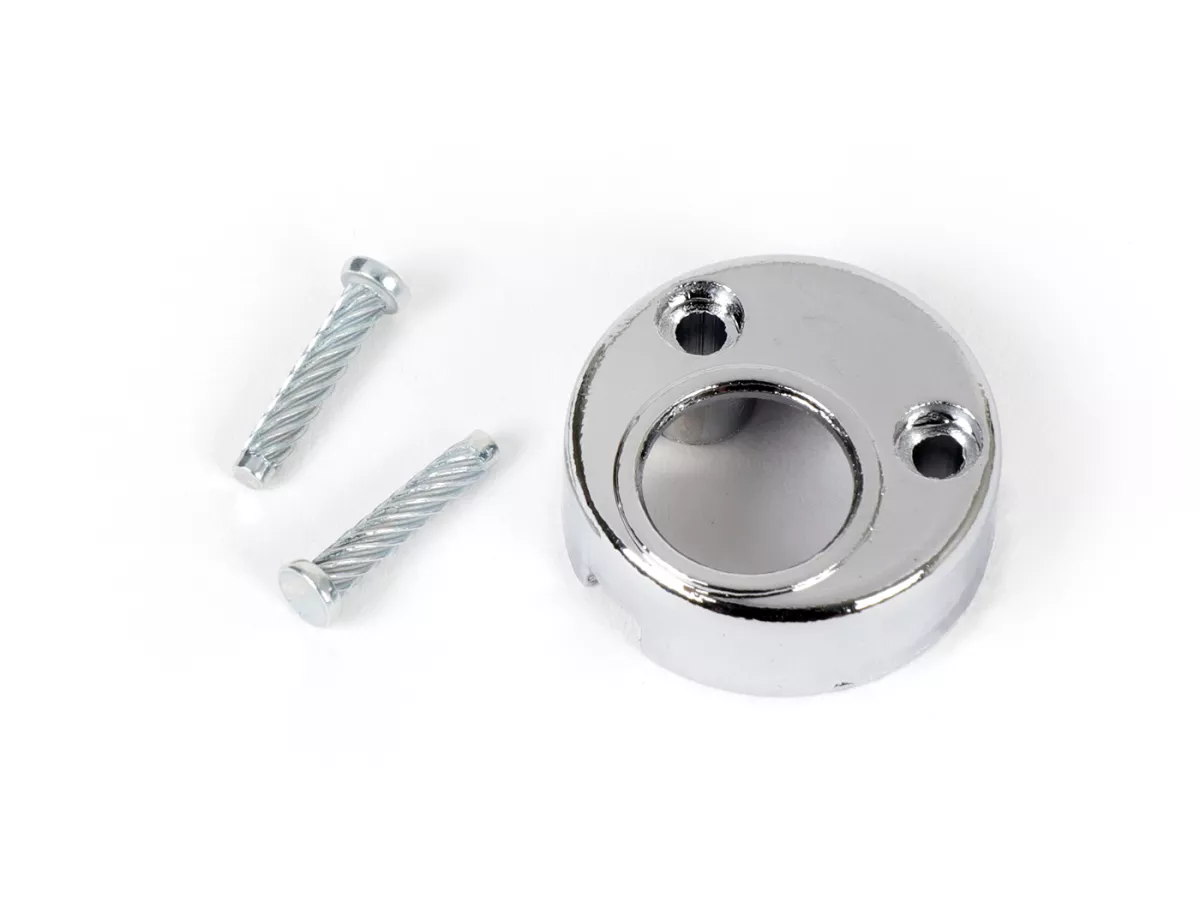 Stuurslotdeksel incl. Klinknagel -CIF, rond- Vespa PX (-1984), ET3, V50 (V5A1T 912783-), V50 Special (V5B3T 207317-), V50 S (V5SA1T 77868-), SR50 (V5SS2T 10529-), PV125 (VMA2T 0188997-), Sprint150 (VLB1T 0366947-), Rally, Super150 (VBC1T 529891-), GT/GTR1