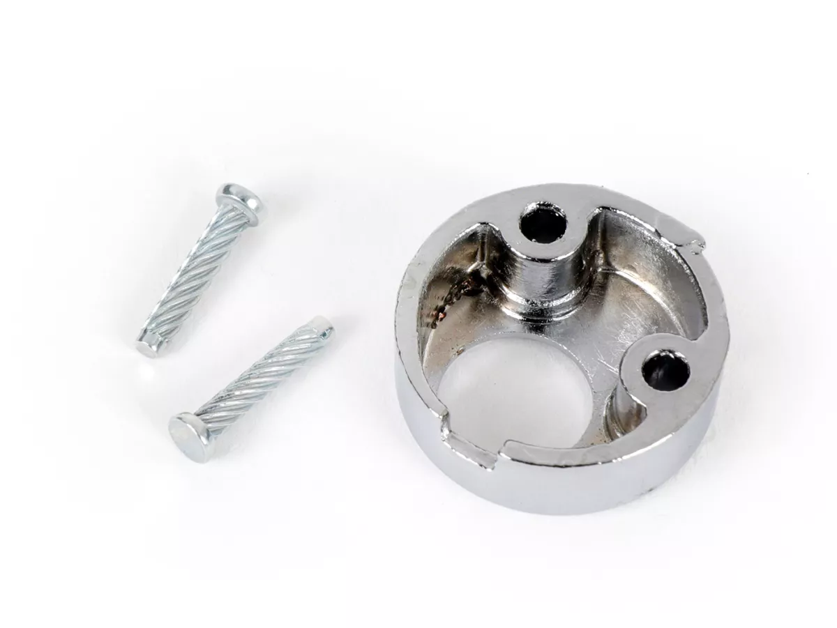 Stuurslotdeksel incl. Klinknagel -CIF, rond- Vespa PX (-1984), ET3, V50 (V5A1T 912783-), V50 Special (V5B3T 207317-), V50 S (V5SA1T 77868-), SR50 (V5SS2T 10529-), PV125 (VMA2T 0188997-), Sprint150 (VLB1T 0366947-), Rally, Super150 (VBC1T 529891-), GT/GTR1