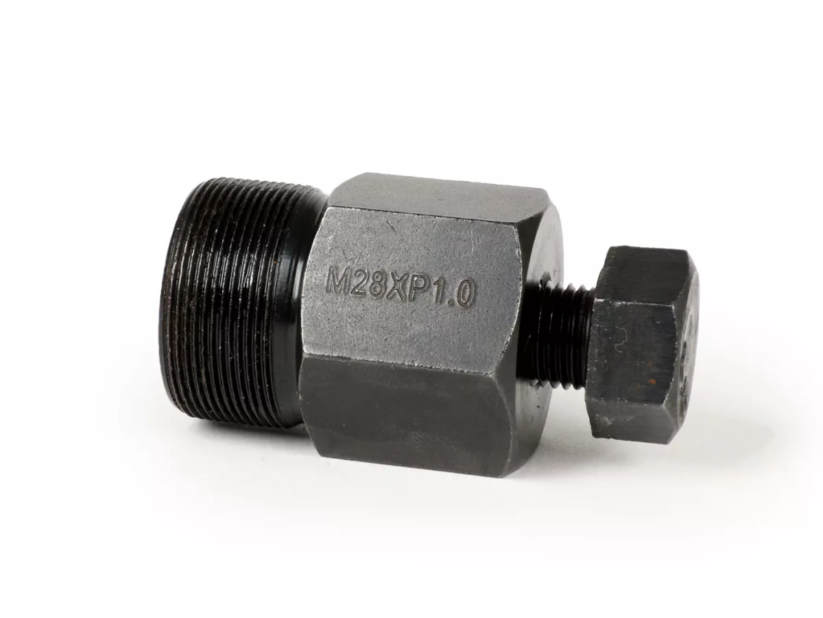 Avdragare -M28 x 1,0 (extern)- (typ polhjulavdragare Vespa PX, PK, Piaggio 125-180 ccm 2-takt)
