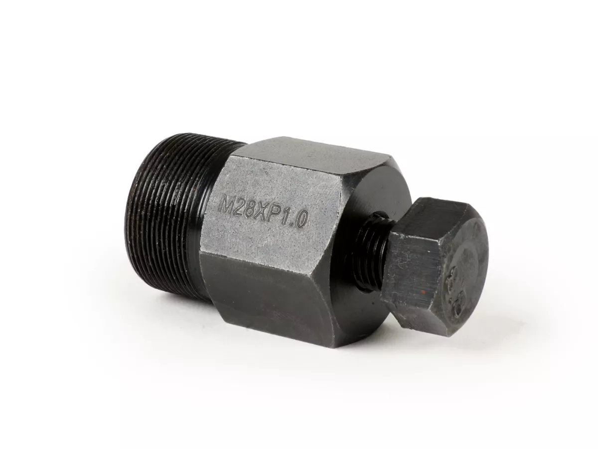 Avdragare -M28 x 1,0 (extern)- (typ polhjulavdragare Vespa PX, PK, Piaggio 125-180 ccm 2-takt)