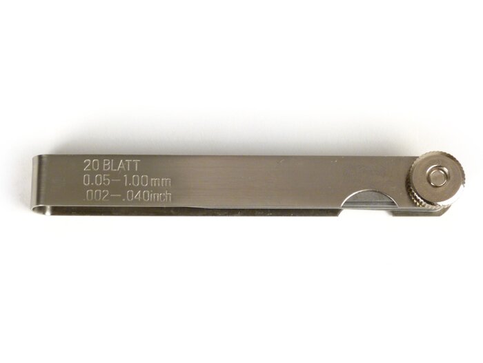 Avkännarmätare -UNIVERSAL- 20 blad, metall - 0,05-1,00mm + 0,002-0,040 tum