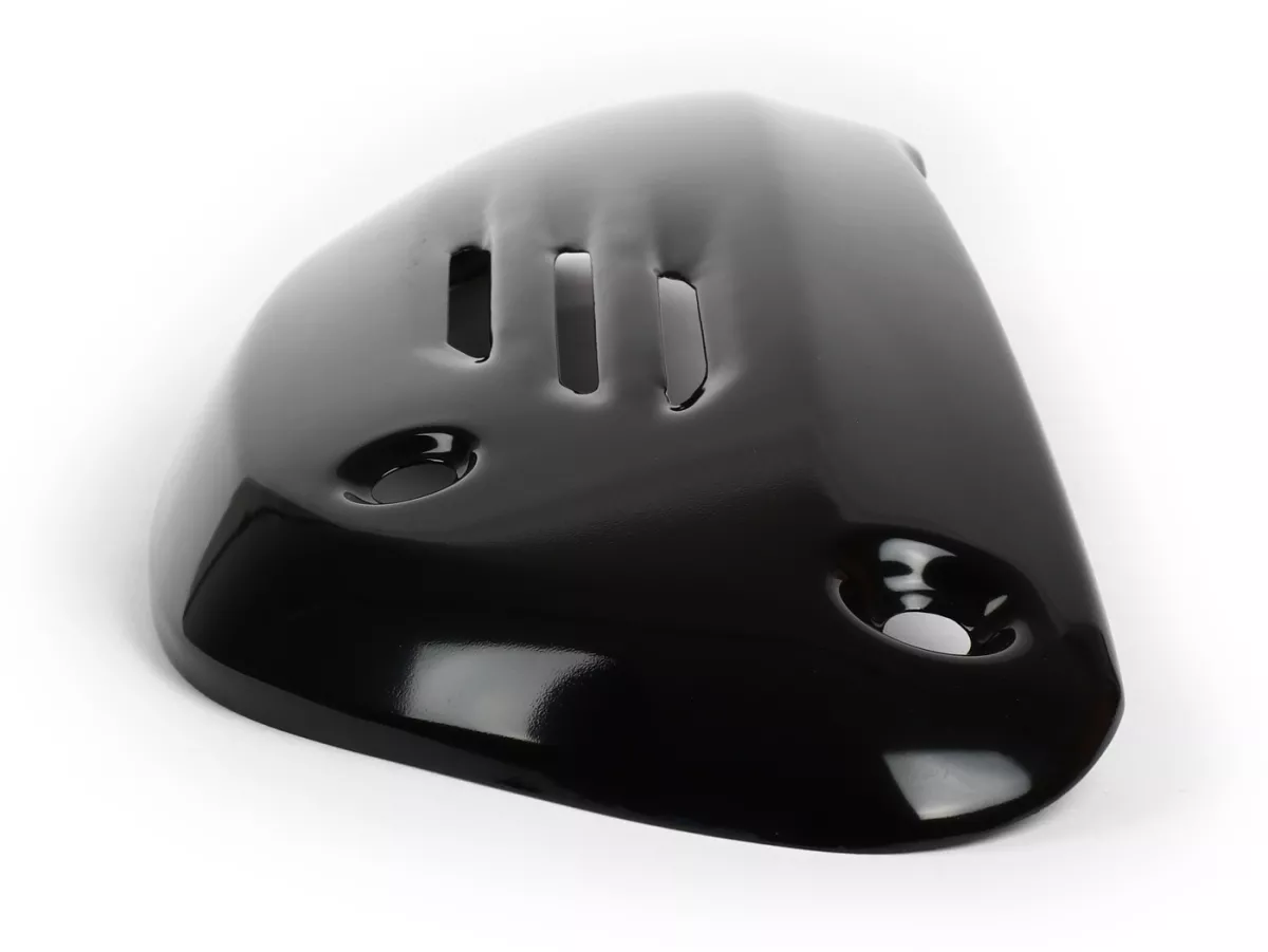 Coperchio scarico, nero lucido -PIAGGIO- Vespa GTS 300 HPE (ZAPMD3103, ZAPMD3104)