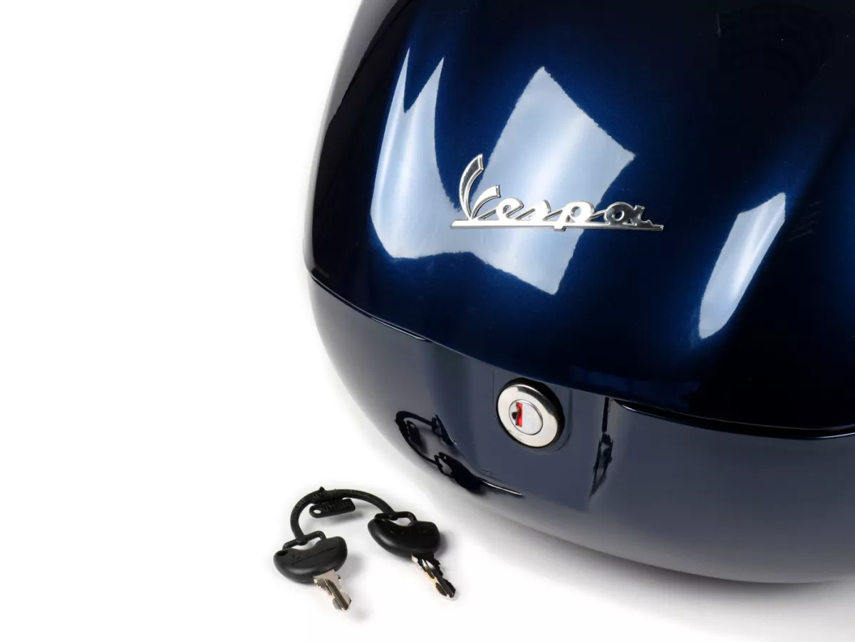 Topkoffer - PIAGGIO Vespa- 32l - blauw (DE_blue midnight 222/A) - Vespa Primavera 50 (ZAPC53100, ZAPC53200), Vespa Primavera 125 (ZAPM81100), Vespa Primavera 150 (ZAPM81200), Vespa Sprint 50 (ZAPC53101, ZAPC53201), Vespa Sprint 125 (RP8M82111, ZAPM81300, 