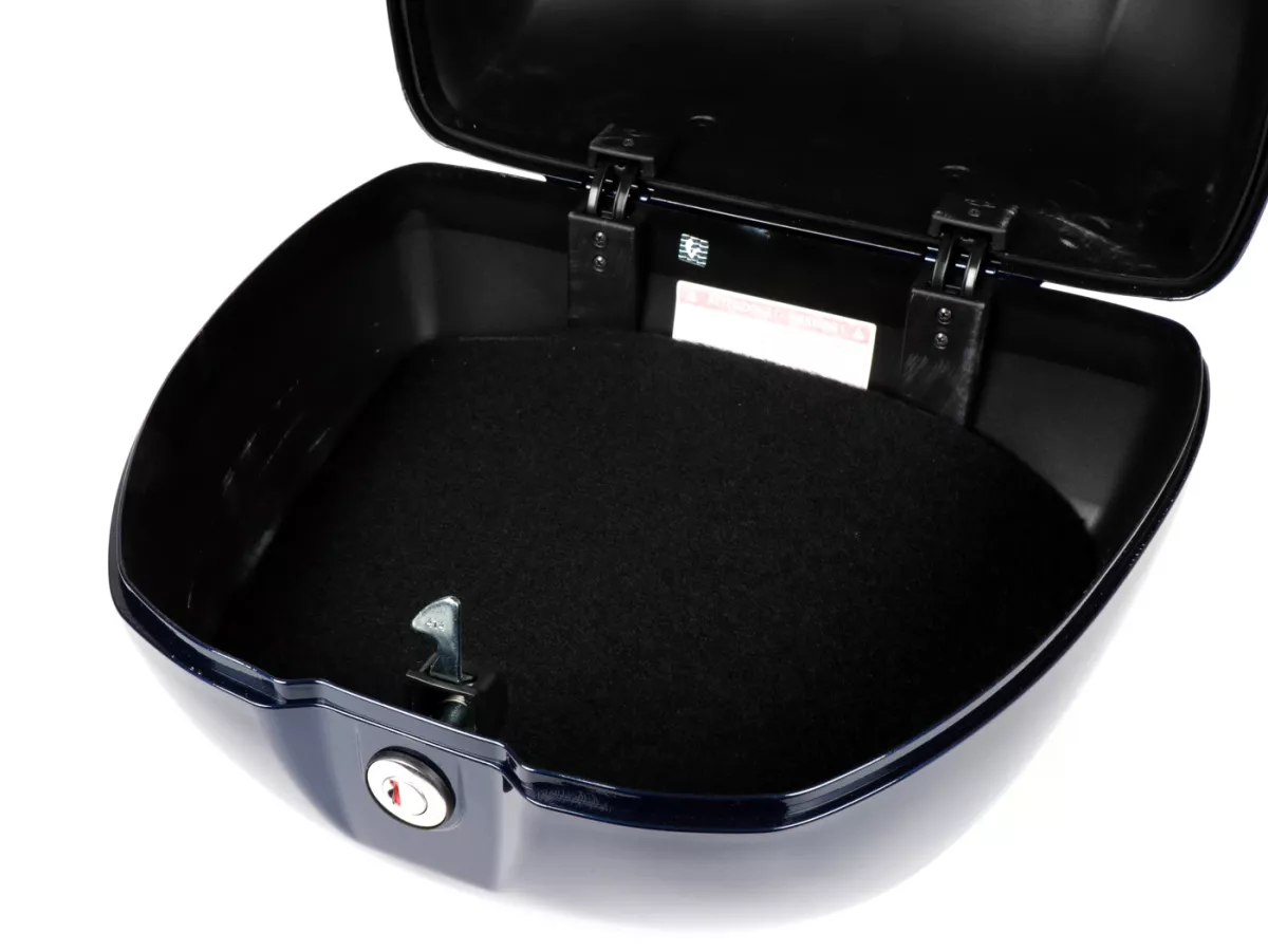 Topkoffer - PIAGGIO Vespa- 32l - blauw (DE_blue midnight 222/A) - Vespa Primavera 50 (ZAPC53100, ZAPC53200), Vespa Primavera 125 (ZAPM81100), Vespa Primavera 150 (ZAPM81200), Vespa Sprint 50 (ZAPC53101, ZAPC53201), Vespa Sprint 125 (RP8M82111, ZAPM81300, 