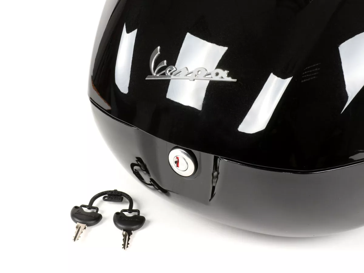 Top case - PIAGGIO Vespa- 32l - black (XN2_black cosmo 98/A) - Vespa Primavera 50 (ZAPC53100, ZAPC53200), Vespa Primavera 125 (ZAPM81100), Vespa Primavera 150 (ZAPM81200), Vespa Sprint 50 (ZAPC53101, ZAPC53201), Vespa Sprint 125 (RP8M82111, ZAPM81300, ZAP